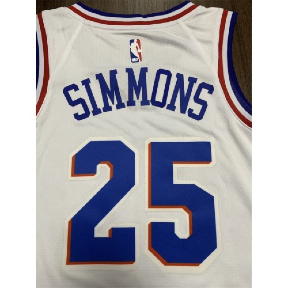 Men's Philadelphia 76ers Ben Simmons #25 White Swingman Jersey - City Edition-Pro Kit Vault | Brand New 26/27 Sports Jerseys